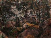Paul Cezanne Rocks in the Forest oil
